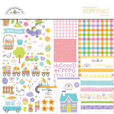 Doodlebug Hippity Hoppity Designpapier - Essentials Kit